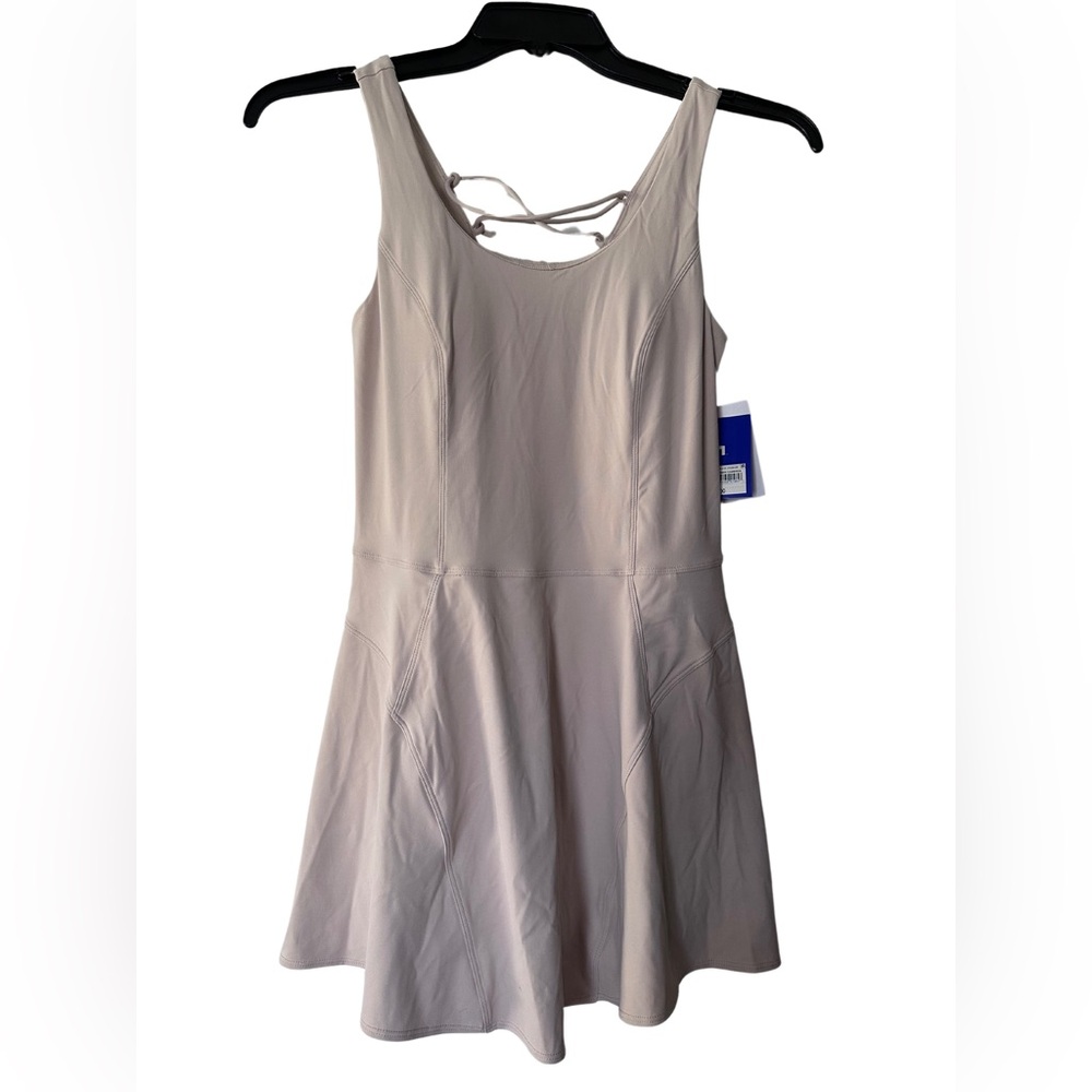 JoyLab Women's Knit Lace Up Active Athletic Tennis Dress with Pockets Size M